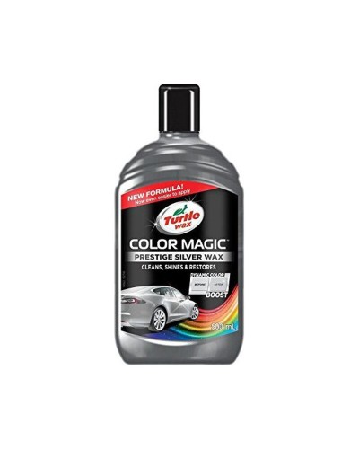 Turtle Wax Cera para Coche Plata 500ml - Abrillanta y Protege la Carrocería

