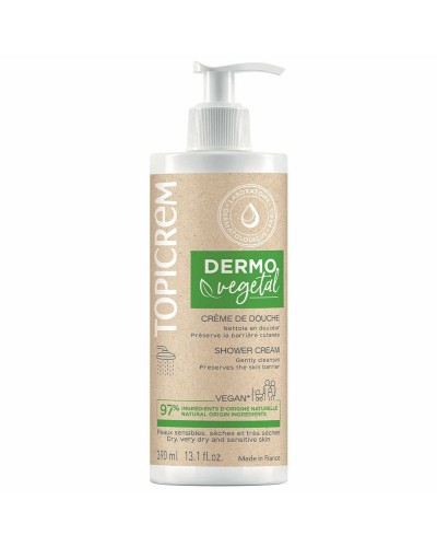 Topicrem Dermovegetal Crème de Douche Hydratante - 390ml Peau Sensible
