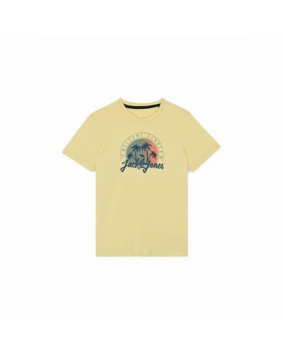 Barn T-shirt med kortärm Jack & Jones Jjsummer Smu Vibe Tee Gul