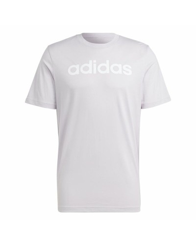 Adidas Essentials Men's T-Shirt Lilac - Short Sleeve Cotton Comfort
