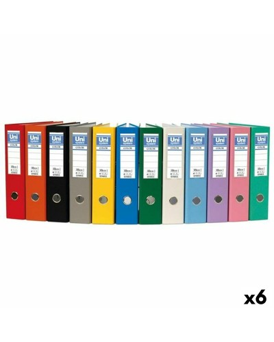 Unipapel Lever Arch File A4 Black - 6 Units - Spine 7.5cm
