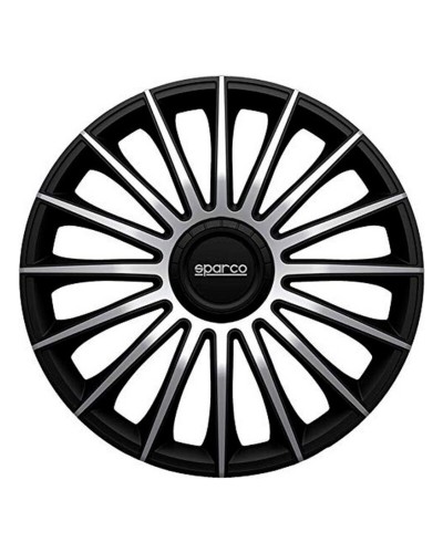 Hubkap Sparco SPC1593BKSV Zilverkleurig Zwart 15"