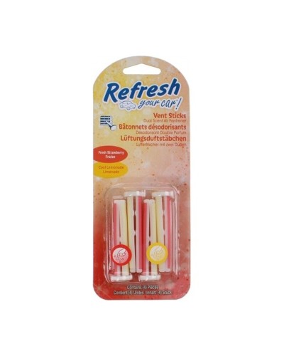 California Scents Vent Sticks Erdbeere Zitrone (2 Stk.) - Lufterfrischer Auto Frisch
