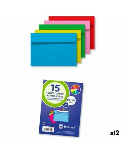 Envelopes Bismark Paper Multicolour 16,5 x 12 cm (12 Units)