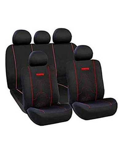 Momo Universal Car Seat Covers 10pcs - Breathable Fabric - Black/Grey
