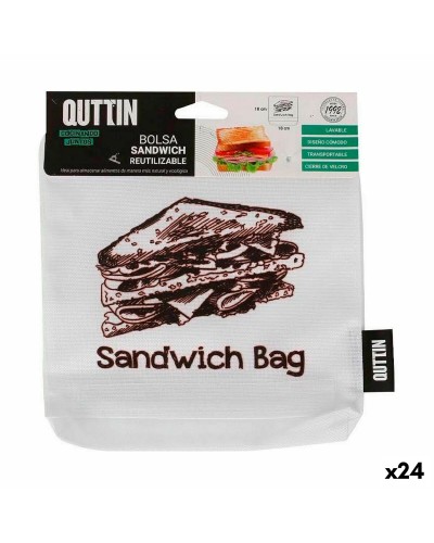 Quttin Reusable Food Bags (24) | Size 18 x 18 x 2 cm | Zero Waste Food Storage
