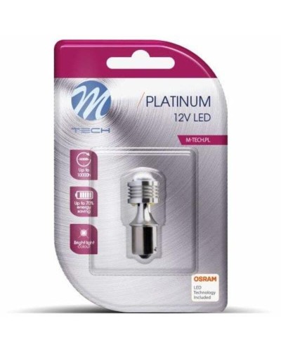 Lampadina LED M-Tech P21W 12V Luce Bianca Auto Moto
