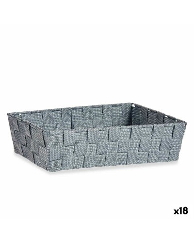 Multifunktionell korg Grå Tyg 3,8 L 34 x 8,5 x 21 cm (18 antal)