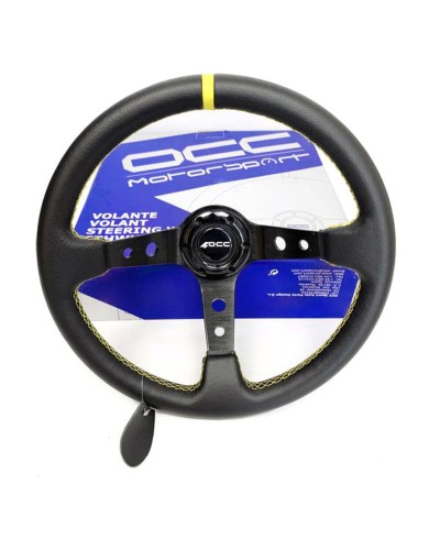 OCC Motorsport Volante Racing Track Negro Cuero - Deportivo y Manejable
