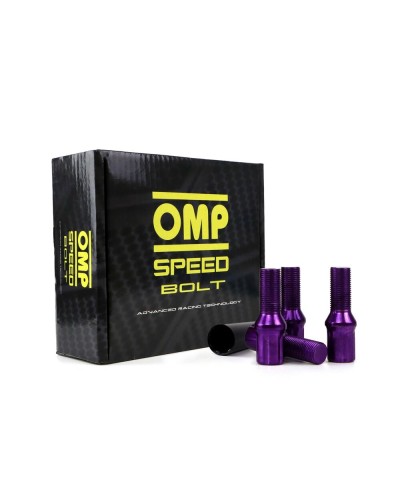 OMP Radmuttern Set 27mm Violett - 20 Stück M14x1.25 - Auto Tuning
