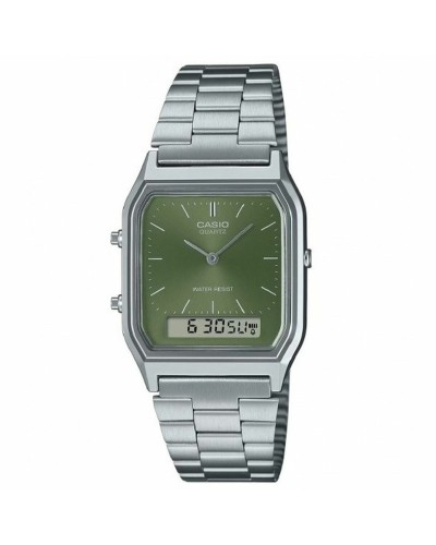 Orologio Unisex Casio AQ-230A-3AMQYES Verde Argentato