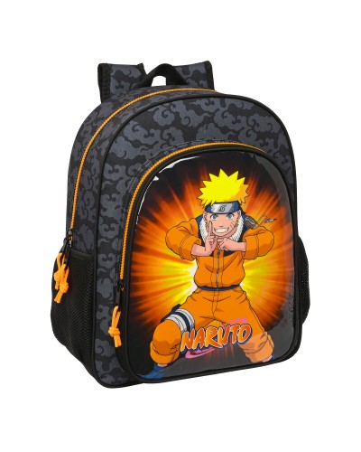 School Bag Naruto Black Orange 32 X 38 X 12 cm