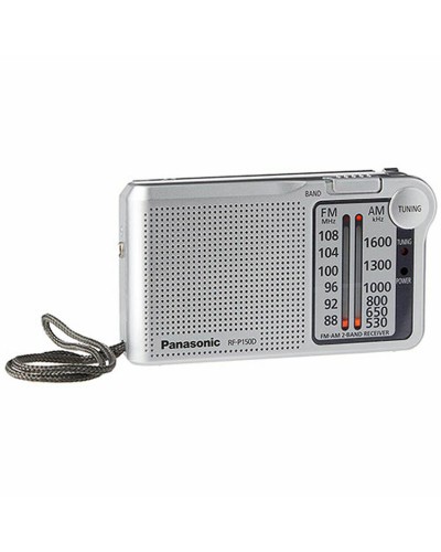 Transistoriradio Panasonic RF-P150DEG-S Hopeinen AM/FM