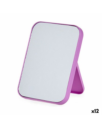 Specchio con Supporto in Polipropilene da 1,7 x 20 x 14 cm - 12 Pezzi
