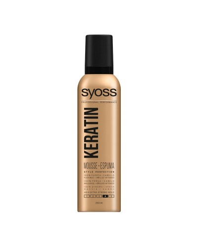 Syoss Keratin Espuma Moldeadora Fuerte - 250ml - Fijación & Volumen
