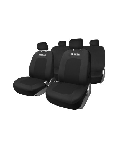 Sparco Sport: Juego de Fundas de Asiento de Coche Negro - Universales, Deportivas
