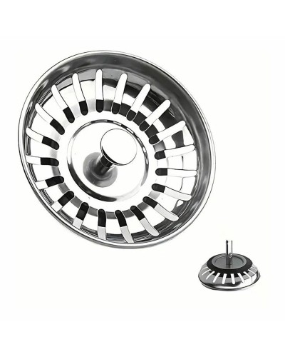 Filtro Lavandino Silex Acciaio inossidabile Ø 8 cm Argentato