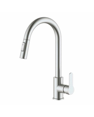 Mixer Tap Verhal miño Silver Stainless steel C-shaped