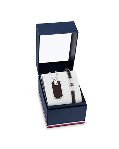 Necklace and Bracelets set Tommy Hilfiger 2770169 Brun Svart