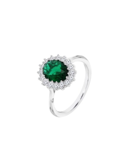 Anillo Mujer Lotus LP3459-3/318 Verde Plateado 18