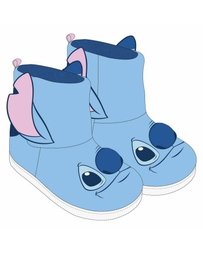 House Slippers Stitch Light Blue
