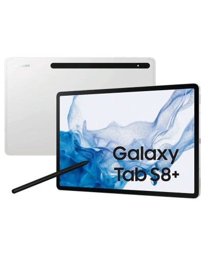 Tablette Samsung TAB S8+ 5G X806 12,4" Octa Core 8 GB RAM 128 GB Qualcomm Snapdragon 8 Gen 1 8 GB RAM 128 GB Argenté