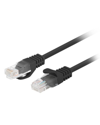 Cable de Red Rígido UTP Categoría 6 Lanberg PCU6-20CC-0025-BK Negro 25 cm U/UTP (UTP)