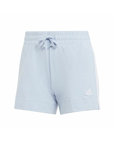 Adidas Women's 3 Stripes Sj Shorts Light Blue - Sport & Training
