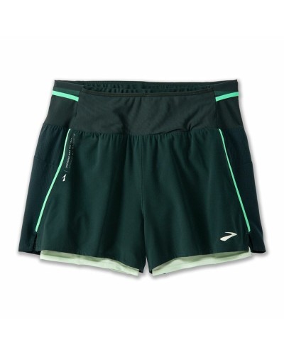Sportshorts för kvinnor Brooks High Point 3" 2-in-1 2.0 Grön