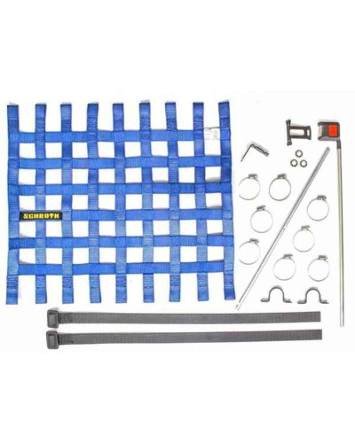 SCHROTH RACING Filet de Fenêtre Bleu - Sécurité Voiture Rallye et Circuit
