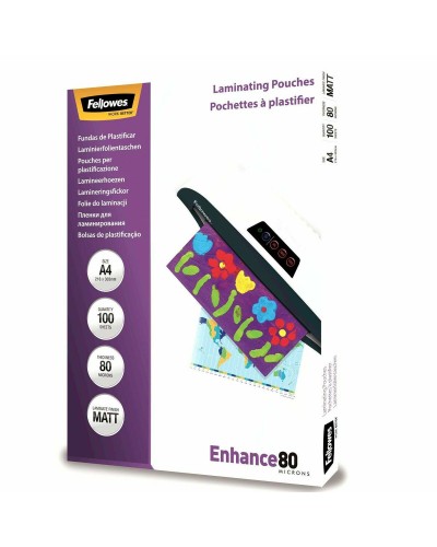 Fellowes Custodie Plastificatrici A4 Trasparente 100pz - Protezione Documenti
