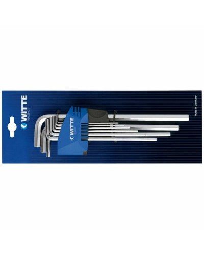 Set Chiavi Allen WITTE 1,5-2-2,5-3-4-5-6-8-10 mm Esagonale Set Chiavi Allen 9 Pezzi