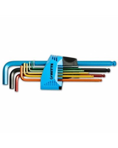 Inbusschlüsselset WITTE 1,5-2-2,5-3-4-5-6-8-10 mm Sechseckig Inbusschlüsselset 9 Stücke