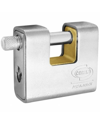 Lucchetto con chiave CORBIN Rettangolare Ottone Acciaio Corazzato