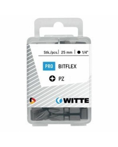 Bit set WITTE PZ 2 BITFLEX Pozidriv PZ2 25 Units 25 Pieces