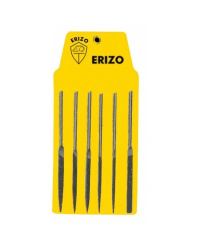 Ensemble de limes ERIZO Entrefina (haricot limas) Plate Triangulaire Ronde Carré Lime d'aiguilles 6 Pièces