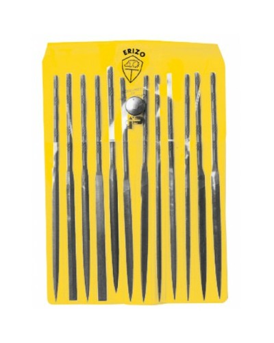 Set di lime ERIZO Entrefina (fagiolo limas) Miniatura Alba Plana Triangolare Rotonda Quadrato Lima di ago 12 Pezzi