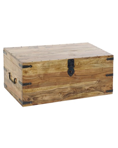 Baule DKD Home Decor Acacia 79 x 39 x 34 cm