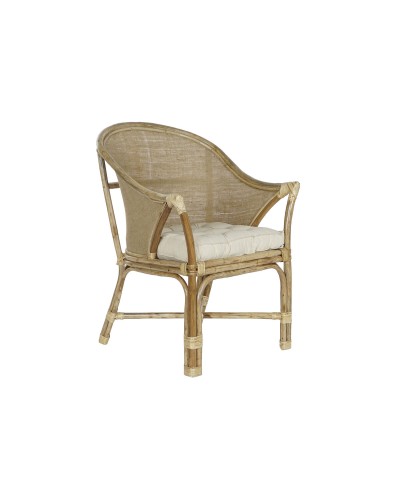 Fåtölj DKD Home Decor Vit Brun 66 x 50 x 90 cm