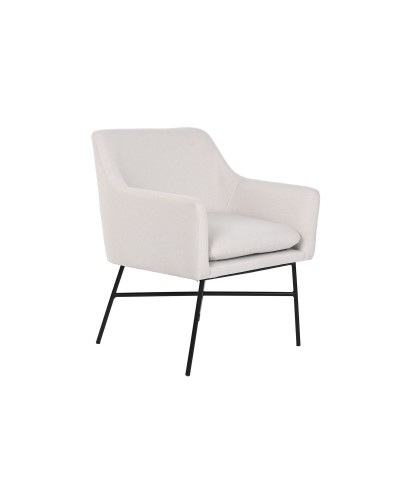 Fauteuil DKD Home Decor Beige Métal 66 x 62 x 75 cm