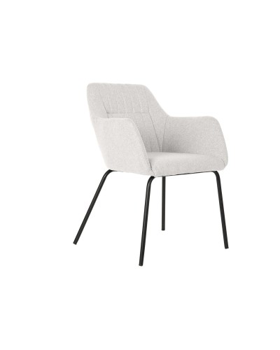 Chaise DKD Home Decor Beige Polyester Métal 59,5 x 60,5 x 78 cm