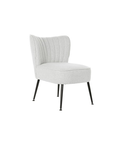 Sessel DKD Home Decor Schwarz Beige Greige Metall 55 x 64 x 72,5 cm