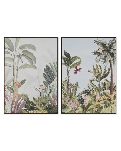 Quadro Home ESPRIT Tropicale 100 x 4 x 140 cm (2 Unità)