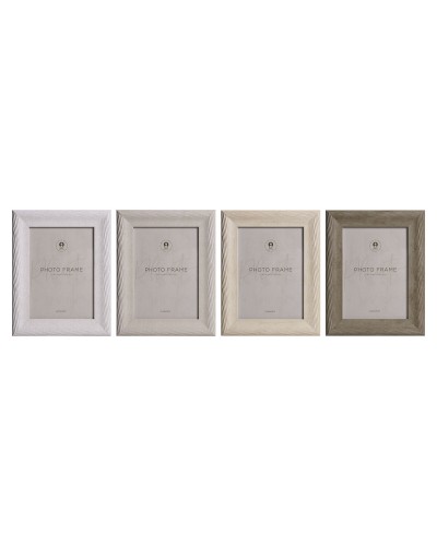 Fotolijsten Home ESPRIT Beige Natuurlijk Kristal polyestyreen Stads (4 Stuks)