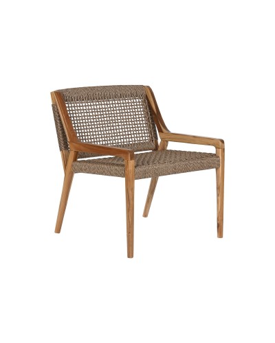 Sitz Home ESPRIT Braun Teakholz Synthetische Faser 65 X 62 X 72 CM