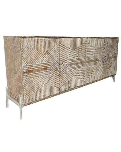 Credenza Home ESPRIT Bianco Legno di mango 180 x 40 x 80 cm