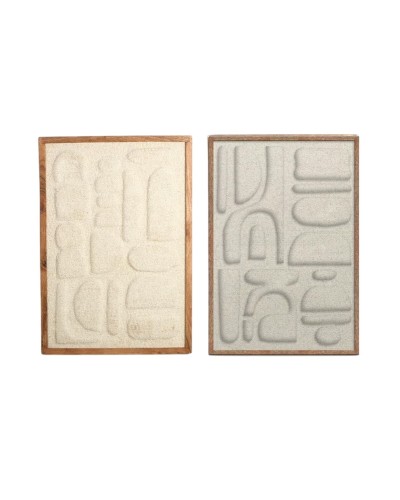 Maalaus Home ESPRIT Beige Moderni Kaupunki 75 x 3 x 105 cm (2 osaa)