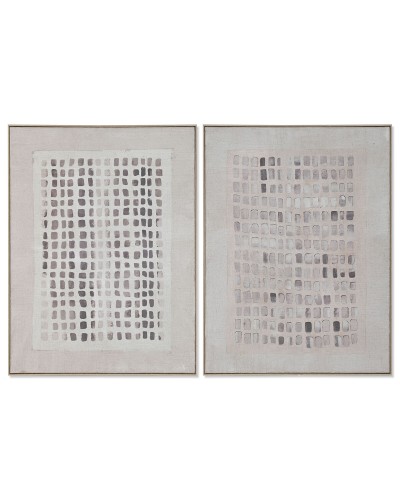 Painting Home ESPRIT White Beige Modern Scandinavian 90 x 4 x 120 cm (2 Units)