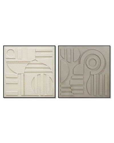 Bild Home ESPRIT Braun Beige Moderne Urban 102 x 4,5 x 102 cm (2 Stück)