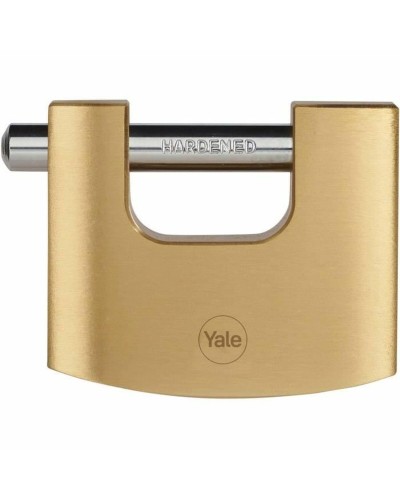Candado de llave Yale Rectangular Dorado